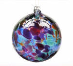 Classic Multi Calico Blown Glass Friendship Ball