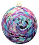 Violet /Blue Blown Glass Spiral Disc