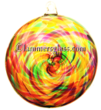 Candy Blown Glass Spiral Disc