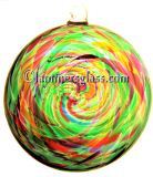 Spring Blown Glass Spiral Disc