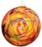 Sunshine Multi Blown Glass Spiral Disc