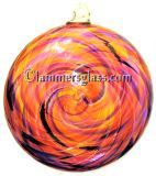 Violet/Pink Sunshine Blown Glass Spiral Disc