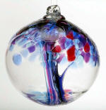 Faith Blown Glass Tree of Life Ball