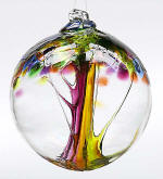 Summer Blown Glass  Tree of Life Ball