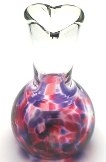 Blown Glass I Love You Vase- Plum Duff