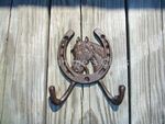 Cast Iron Horse Double Hook