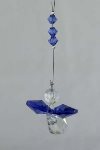 Cobalt Blue Hanging Crystal Prism Angel