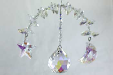 Moonbow or Moonbeam Hanging Crystal Prism