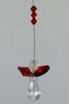 Red Hanging Crystal Prism Angel