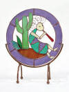 Stained Glass Kokopelli & Cactus