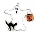 Trick or Treat Ghost Stained Glass Nightlight Suncatcher