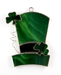 Leprechaun Hat Stained Glass Nightlight Suncatcher