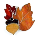 Oak Leaves Stained Glass Nightlight or Suncatcher