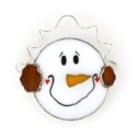 Snowman w/muffs Stained Glass Nightlight or Suncatcher