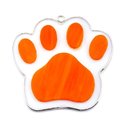 Orange Paw Print Stained Glass Nightlight or Suncatcher